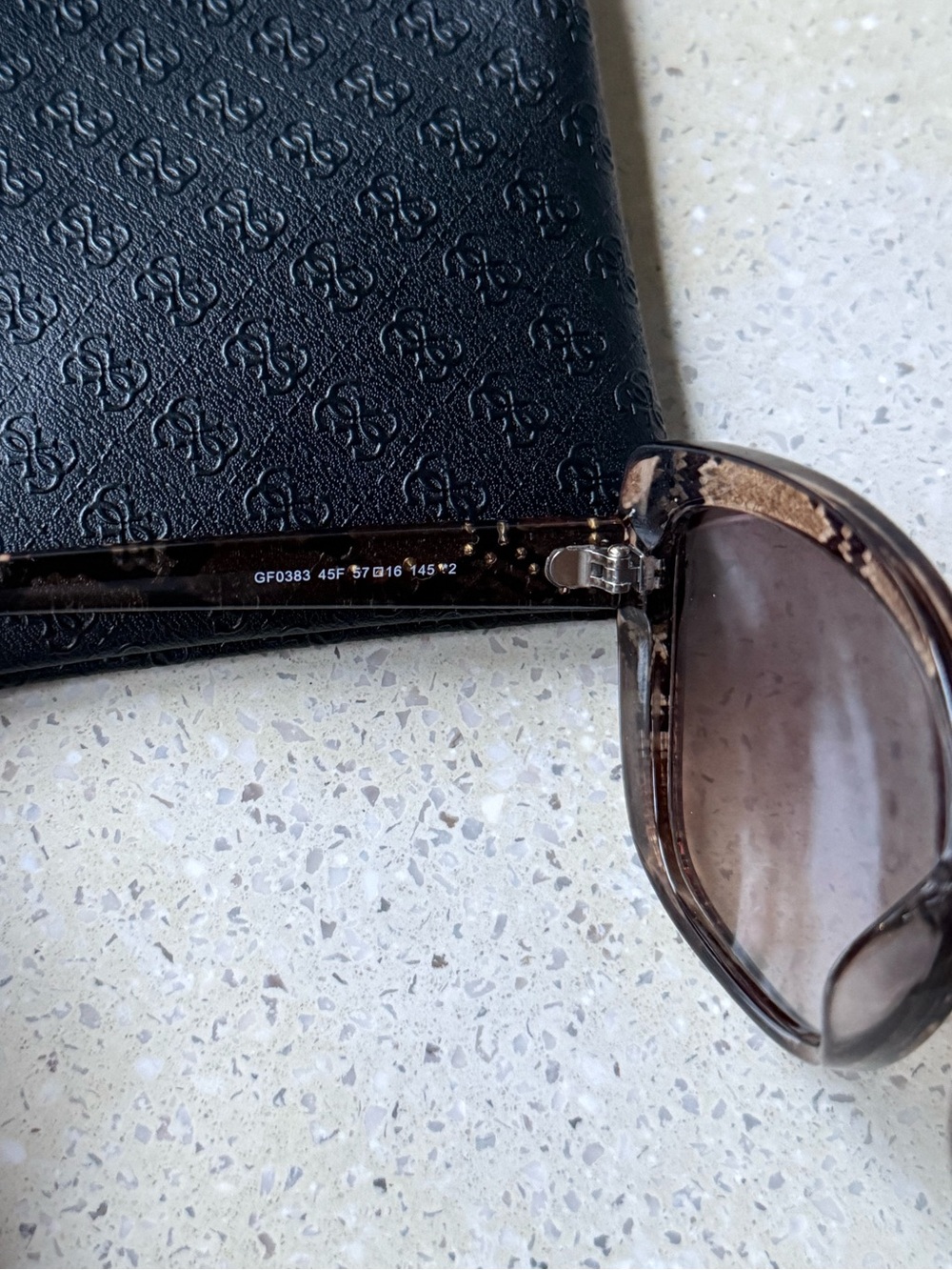 Guess Women's Cat-Eye Sunglasses in Brown Snake-Print GF0383-45F - Picture 6 of 12